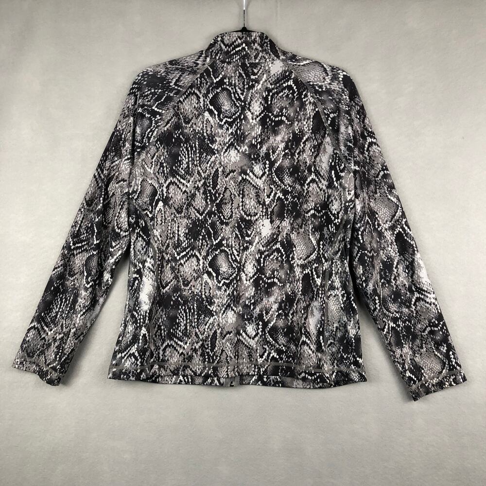Style & Co. Sport Snakeskin Print Jacket Women's Large Long Sleeve - Picture 6 of 8